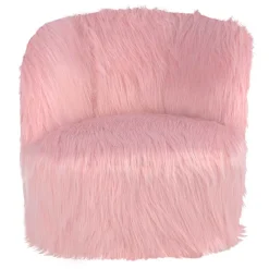 Wohnen Designermöbel|Kindermöbel*Kinderzimmer Sessel in Rosa Kunstfellbezug - Leonid