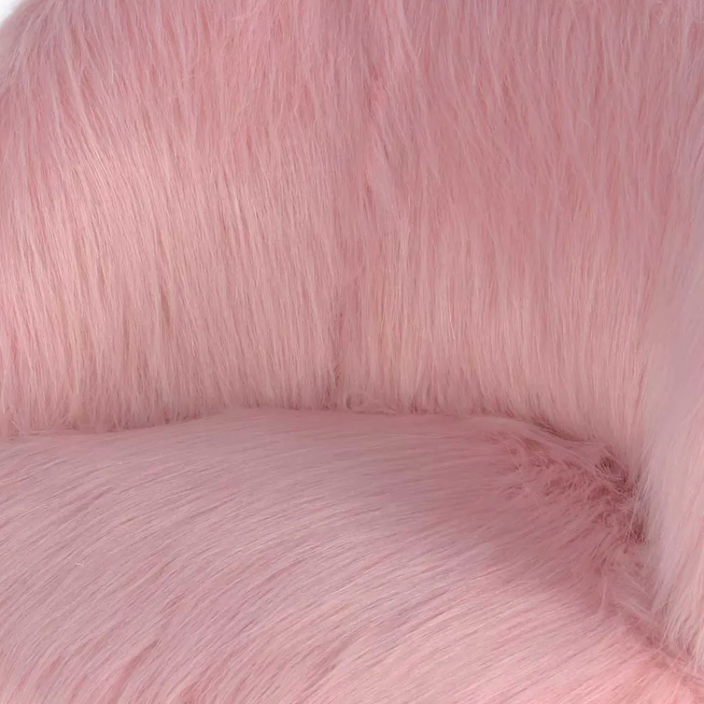 Wohnen Designermöbel|Kindermöbel*Kinderzimmer Sessel in Rosa Kunstfellbezug - Leonid