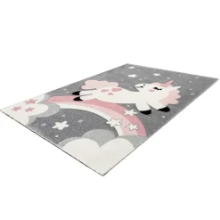 Kinder Wohnen Kinderzimmer Teppich mit Einhorn - Ovestica