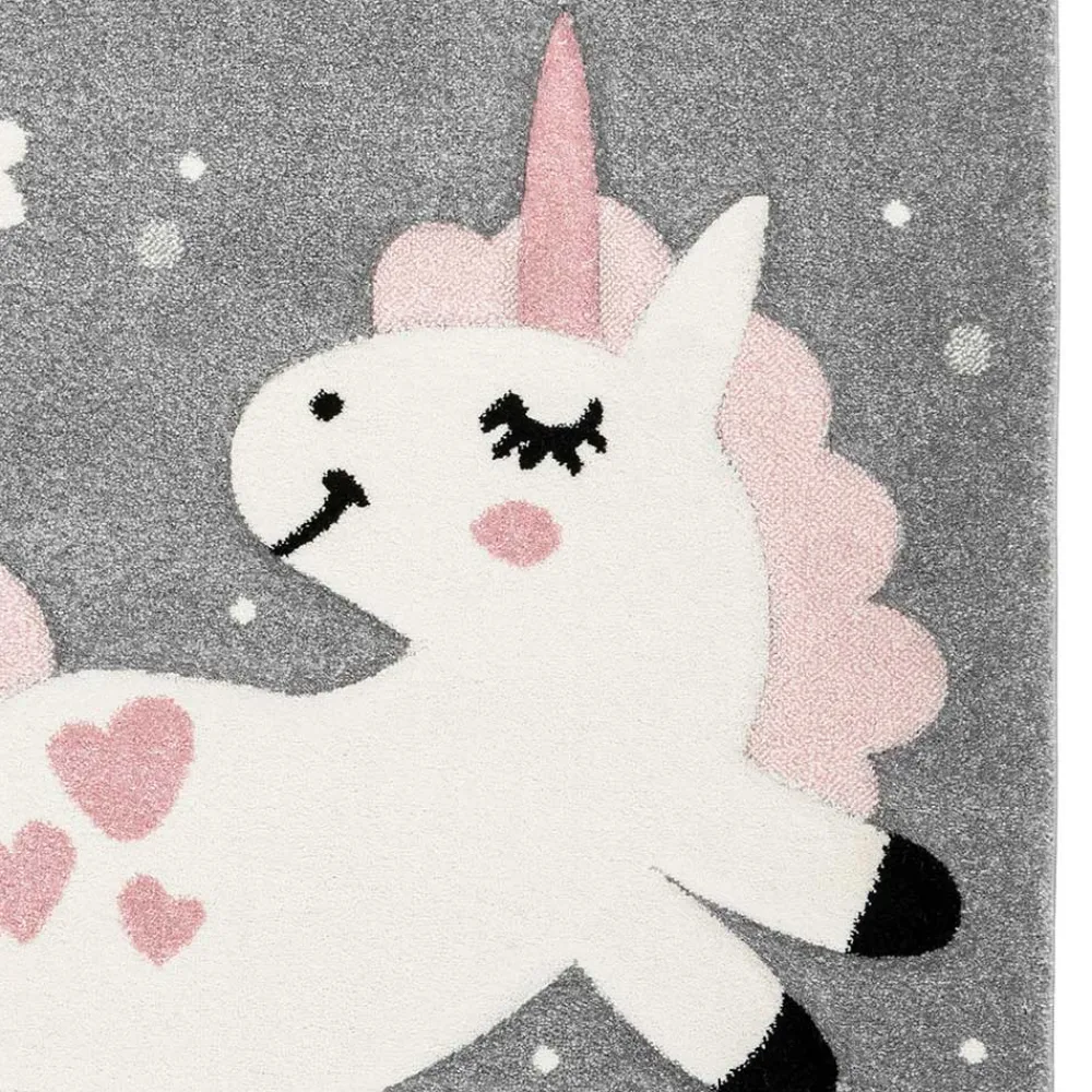 Kinder Wohnen Kinderzimmer Teppich mit Einhorn - Ovestica
