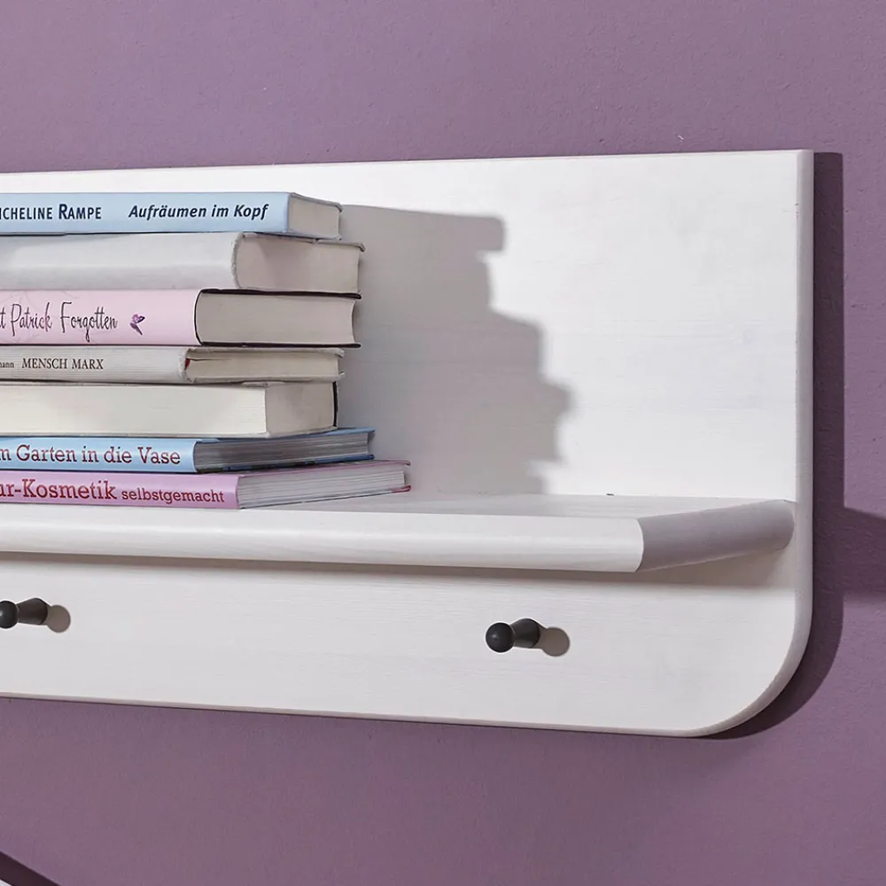 Kinder Wohnen Kinderzimmer Wandregal in Weiß - Rimesca