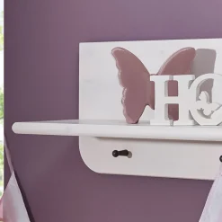 Kinder Wohnen Kinderzimmer Wandregal in Weiß - Rimesca