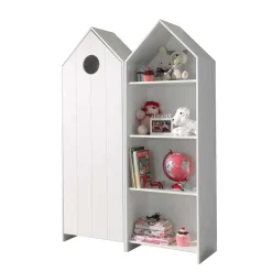 Wohnen Kinderkleiderschränke|Babyzimmerschränke*Kinderzimmerschrank & Regal in Weiß - Indefiva (zweiteilig)