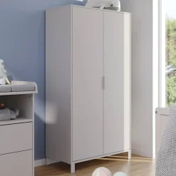 Kinder Wohnen Kinderzimmerschrank in Hellgrau - Afilon