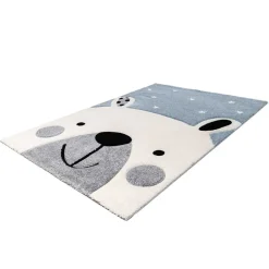 Kinder Wohnen Kinderzimmer-Teppich mit Eisbär Motiv - Beaching