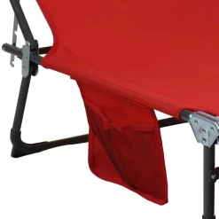 Wohnen Klappbare Balkonliege in Rot und Schwarz - Haikira