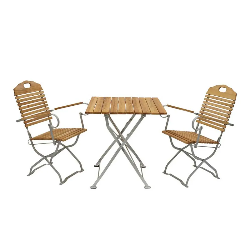 Wohnen Klappbare Biergartenmöbel für 2 Personen - Maylin (dreiteilig)