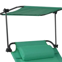 Wohnen Balkonmöbel|Metall-Gartenmöbel*Klappbare Gartenliege mit Dach - Bobila