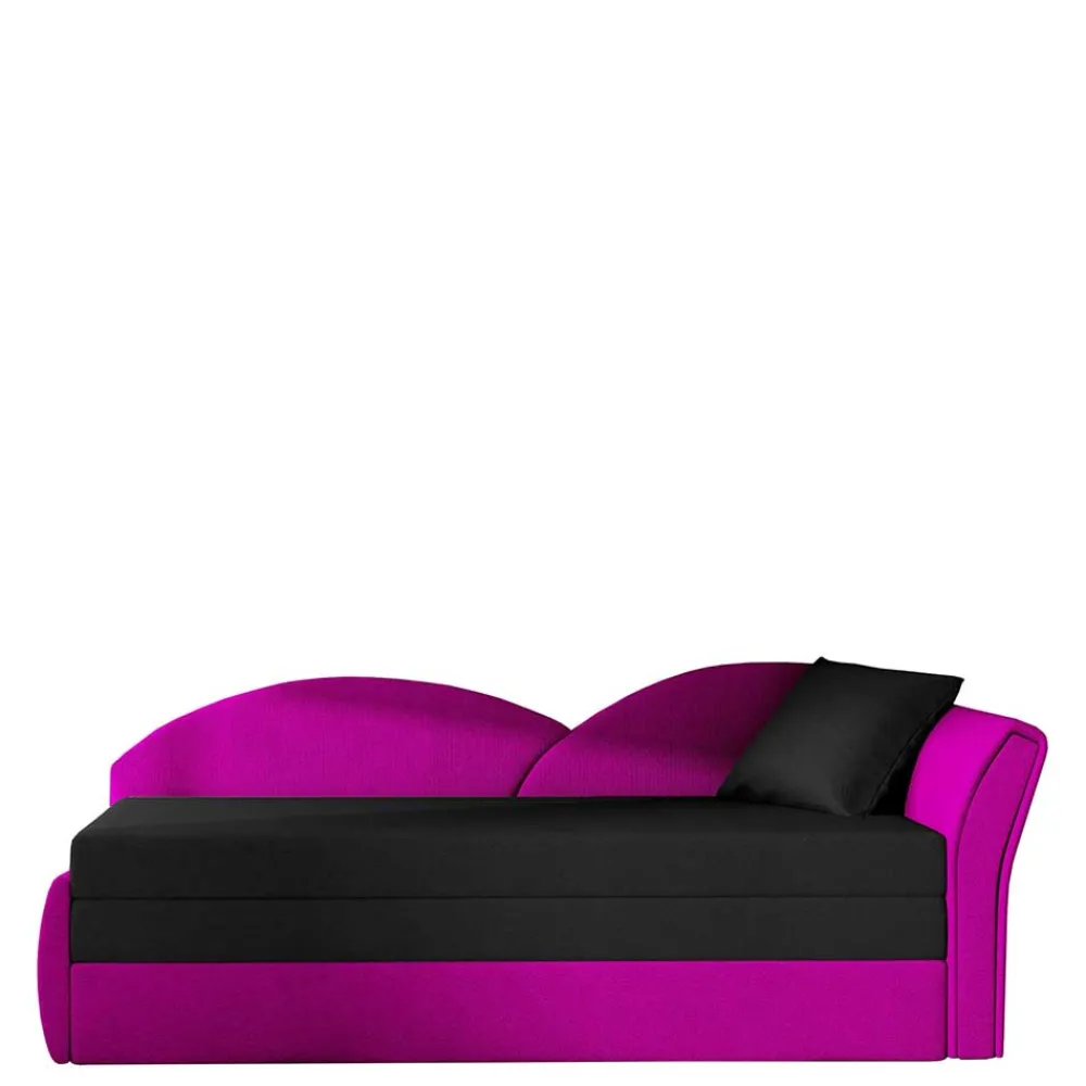 Wohnen Sofas|Sofa*Klappbare Recamiere in Magenta und Schwarz - Karneola