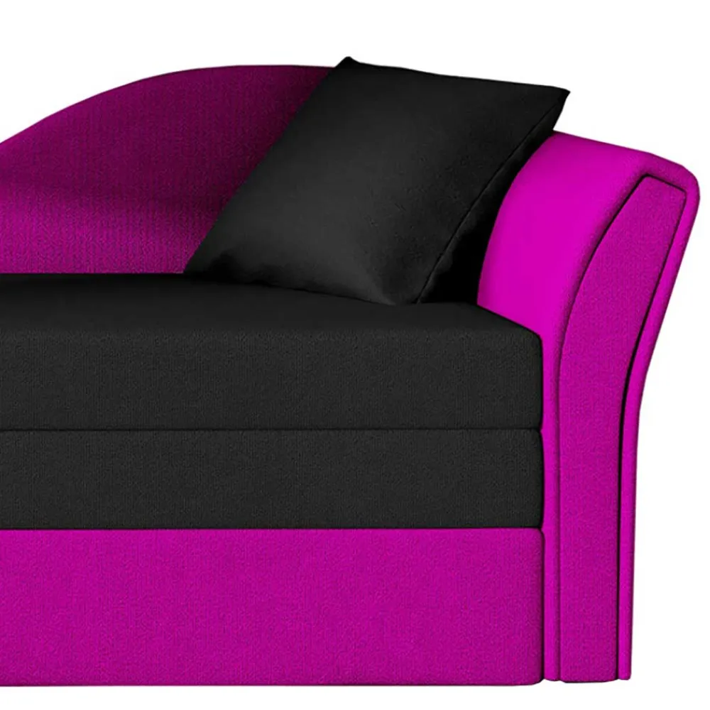 Wohnen Sofas|Sofa*Klappbare Recamiere in Magenta und Schwarz - Karneola