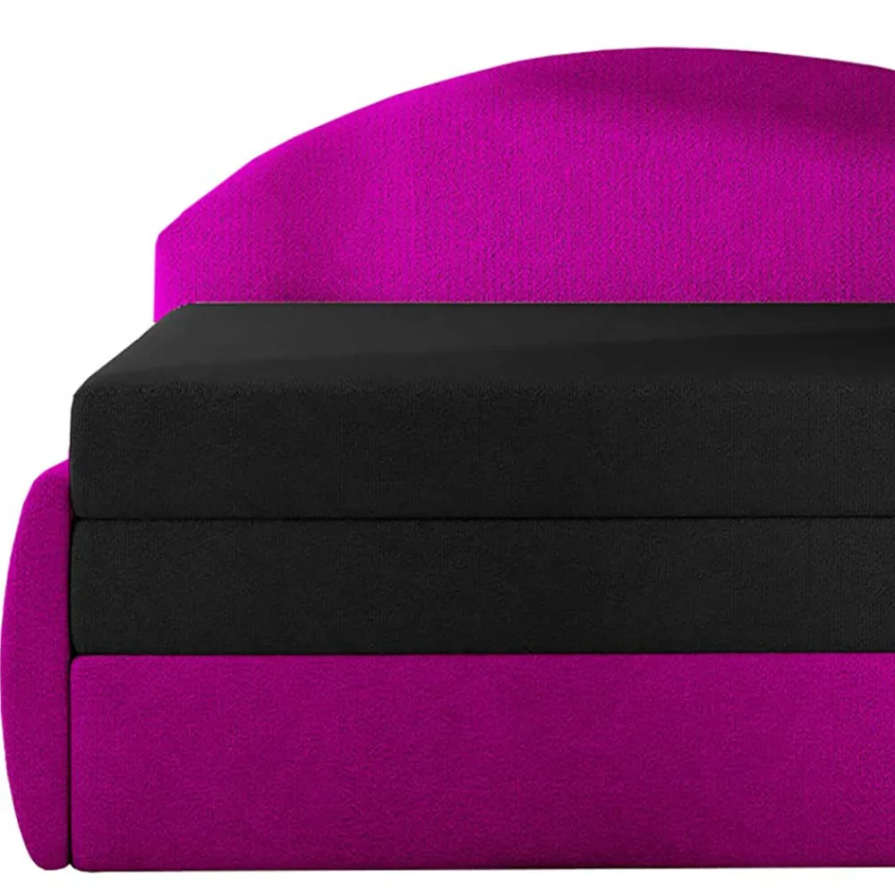 Wohnen Sofas|Sofa*Klappbare Recamiere in Magenta und Schwarz - Karneola