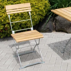 Wohnen Klappbare Tischgruppe aus Holz - Coralla (dreiteilig)