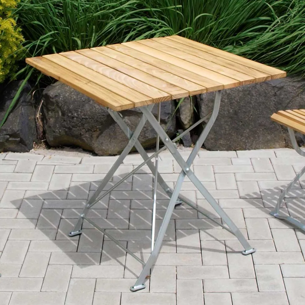 Wohnen Klappbare Tischgruppe aus Holz - Coralla (dreiteilig)