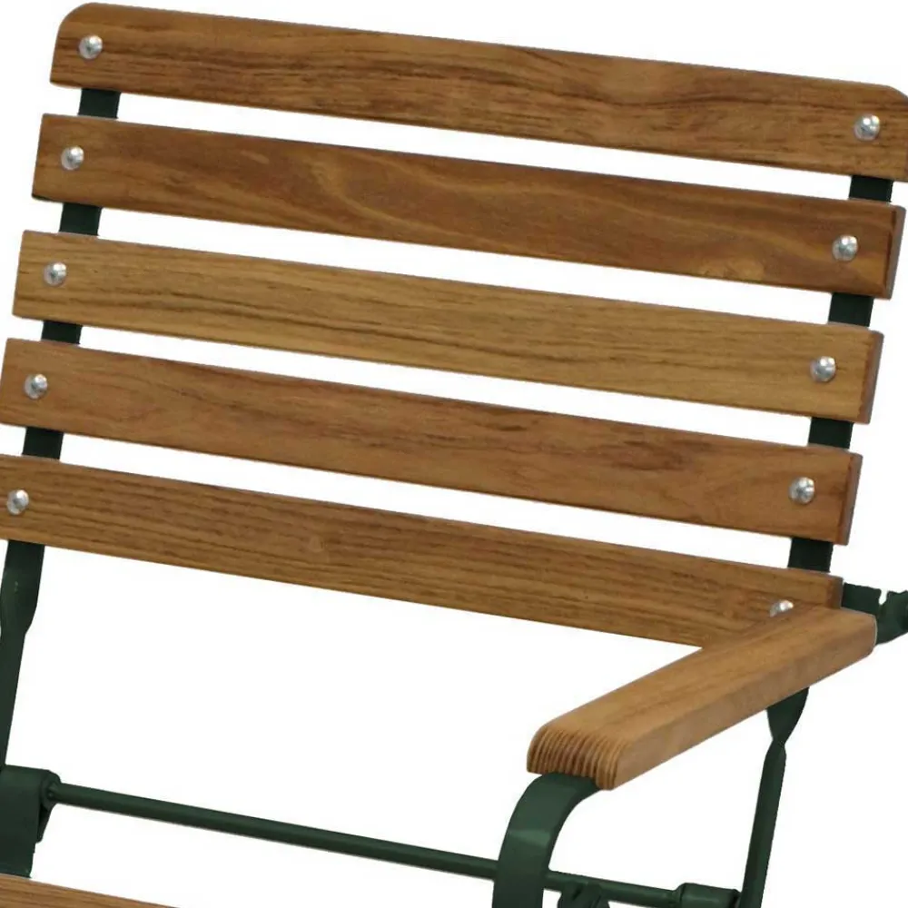 Wohnen Korbmöbel|Metall-Gartenmöbel*Klappbarer Biergartenstuhl mit Armlehnen - Maidino