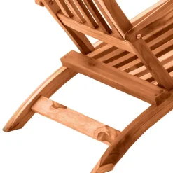 Wohnen Balkonmöbel|Teakholz-Gartenmöbel*Klappbarer Deckchair inklusive Fußablage - Klahuma