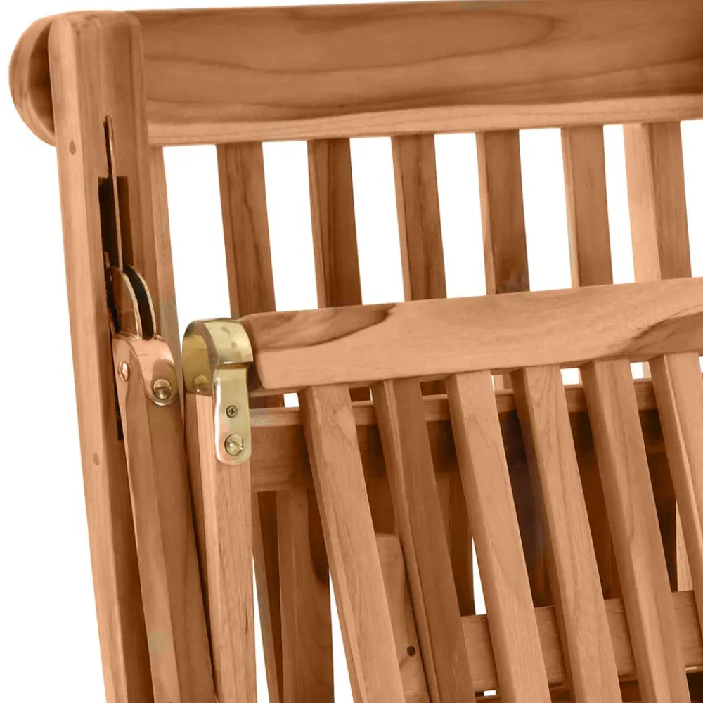 Wohnen Balkonmöbel|Teakholz-Gartenmöbel*Klappbarer Deckchair inklusive Fußablage - Klahuma