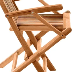 Wohnen Klappbarer Garten Holzstuhl mit Armlehnen - Klahuma (2er Set)