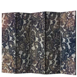 Wohnen Klappbarer Paravent mit Druckmotiv Spitze - Amby