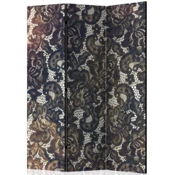 Wohnen Klappbarer Paravent mit Druckmotiv Spitze - Amby