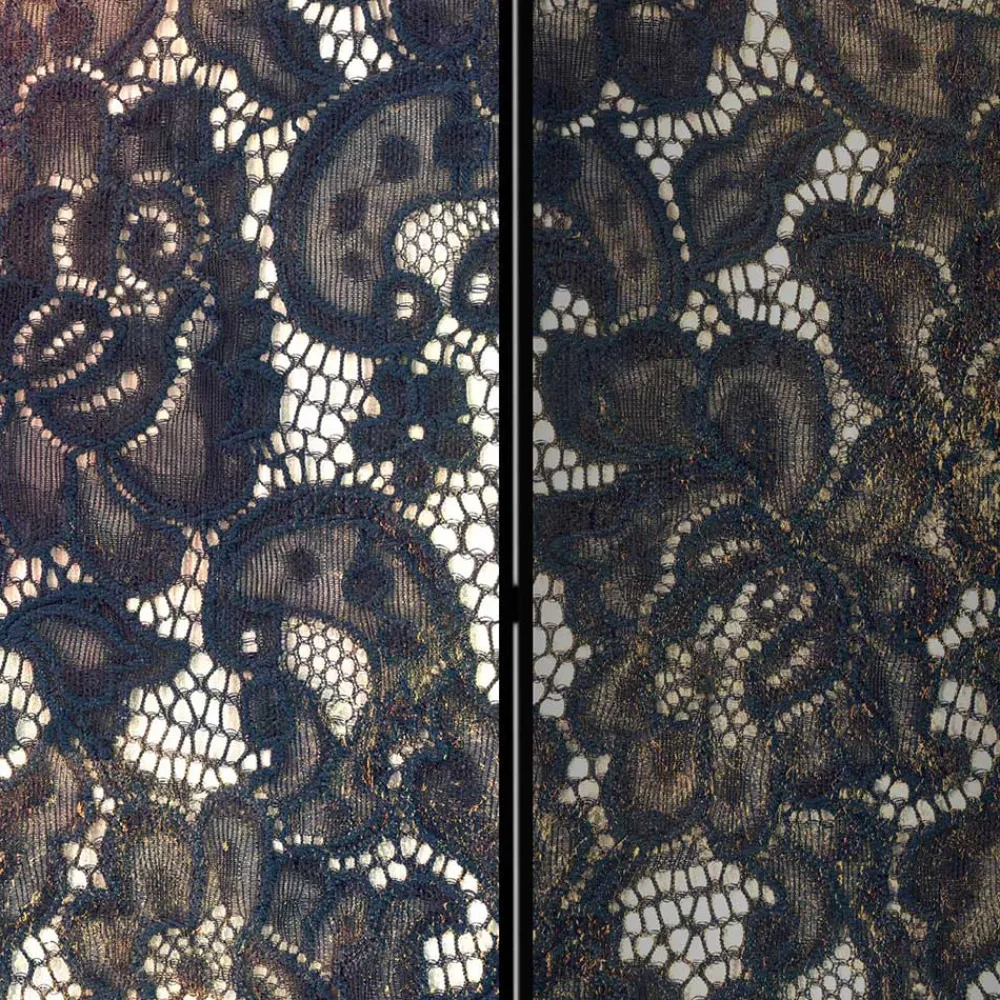 Wohnen Klappbarer Paravent mit Druckmotiv Spitze - Amby