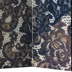 Wohnen Klappbarer Paravent mit Druckmotiv Spitze - Amby