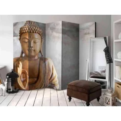 Wohnen Klappbarer Raumteiler mit Leinwand - Casandro