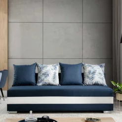 Wohnen Schlafsofas*Klappcouch in Dunkelblau und Weiß - Mingo