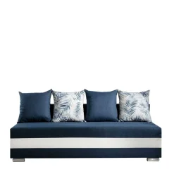 Wohnen Schlafsofas*Klappcouch in Dunkelblau und Weiß - Mingo