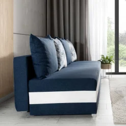 Wohnen Schlafsofas*Klappcouch in Dunkelblau und Weiß - Mingo