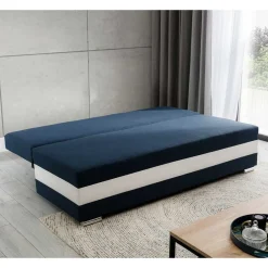 Wohnen Schlafsofas*Klappcouch in Dunkelblau und Weiß - Mingo