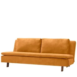 Wohnen Sofas|Sofa*Klappcouch in Ocker mit Eiche - Lyra
