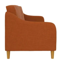 Wohnen Sofas|Sofa*Klappcouch in Orange und Holz Natur - Sipano