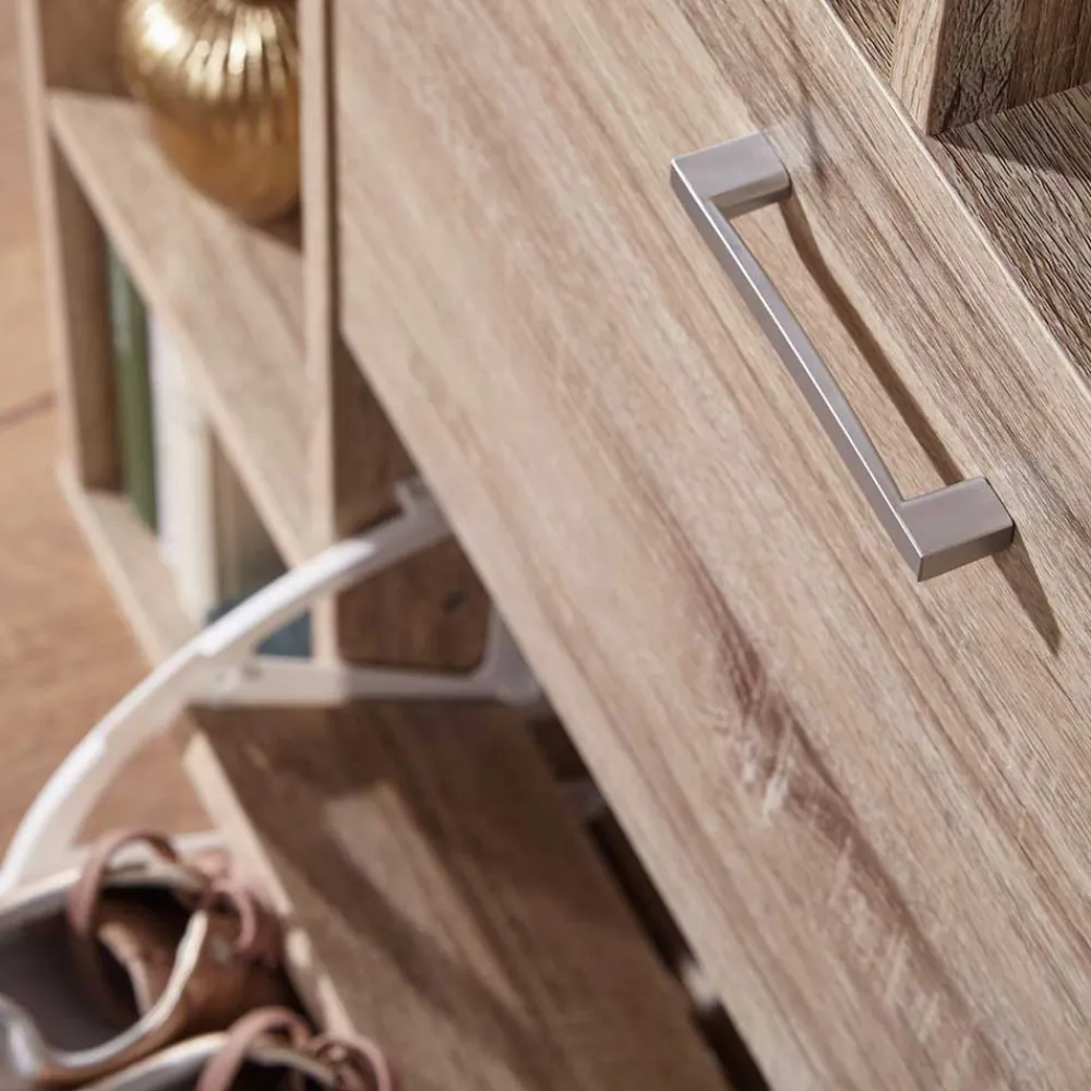 Wohnen 2-Klappen Schuhschrank mit drei offenen Regalfächern - Ilona