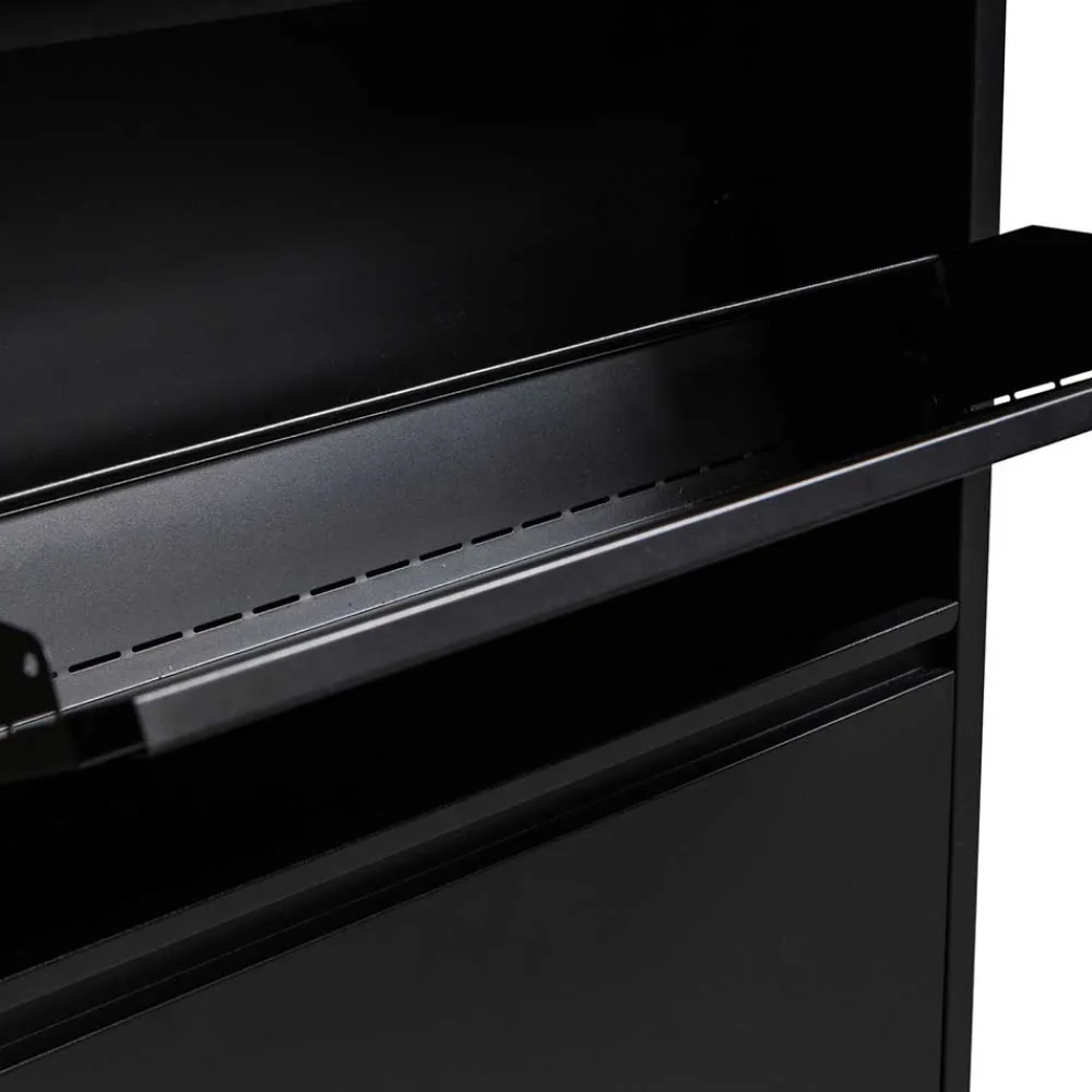 Wohnen 3-Klappen-Schuhschrank in Schwarz - Matic