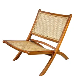 Wohnen Klappsessel mit Wiener Geflecht aus Teak & Rattan - Vilrada