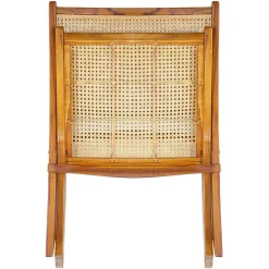 Wohnen Klappsessel mit Wiener Geflecht aus Teak & Rattan - Vilrada