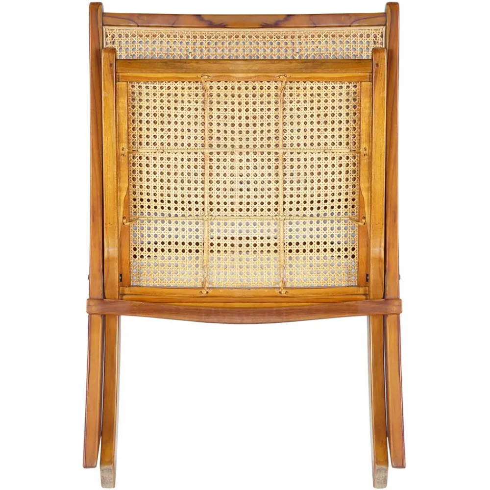 Wohnen Klappsessel mit Wiener Geflecht aus Teak & Rattan - Vilrada