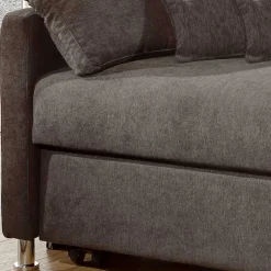 Wohnen Schlafsofas*Klappsofa in Dunkelbraun Stoffbezug - Jovena