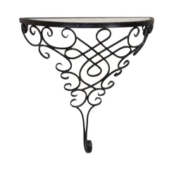 Wohnen Klassicher Wandtisch Morenza mit schwarzem Metall