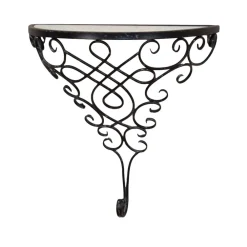 Wohnen Klassicher Wandtisch Morenza mit schwarzem Metall