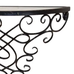 Wohnen Klassicher Wandtisch Morenza mit schwarzem Metall