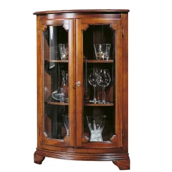 Wohnen Esszimmer-Vitrinen|Italienische Möbel*Klassisch gestaltete Eckvitrine 112 cm hoch - Yawira