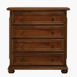 Wohnen Küchenschränke|Flurkommoden*Klassisch gestaltete Hochkommode in Walnussfarben - Manicos