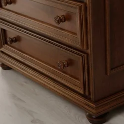 Wohnen Küchenschränke|Flurkommoden*Klassisch gestaltete Hochkommode in Walnussfarben - Manicos