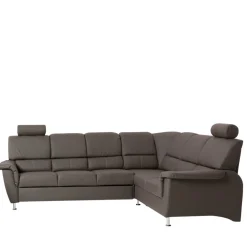 Wohnen Schlafsofas*Klassische Eckcouch Isabella in Braun Kunstleder