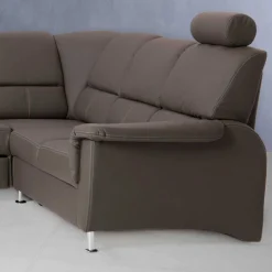 Wohnen Schlafsofas*Klassische Eckcouch Isabella in Braun Kunstleder