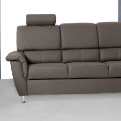 Wohnen Schlafsofas*Klassische Eckcouch Isabella in Braun Kunstleder