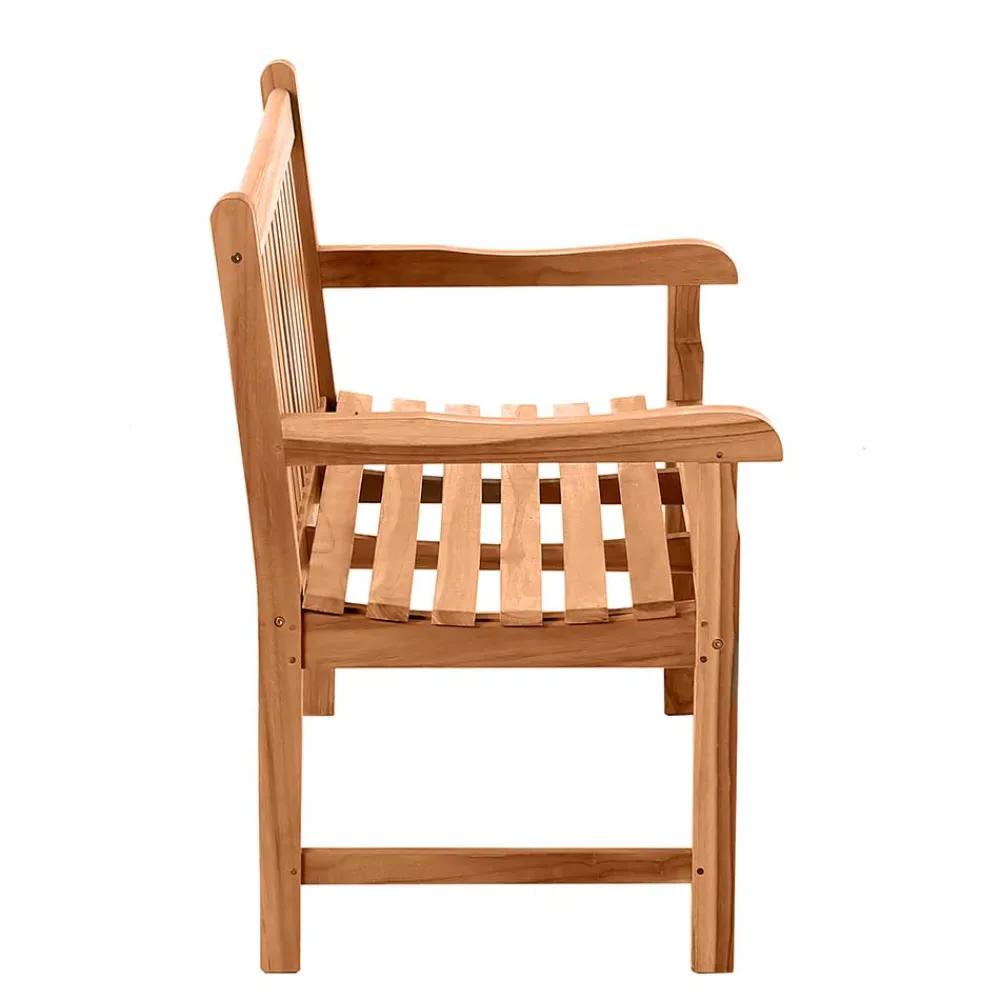 Wohnen Teakholz-Gartenmöbel|Gartenbänke*Klassische Holz Gartenbank mit Lehnen - Klahuma