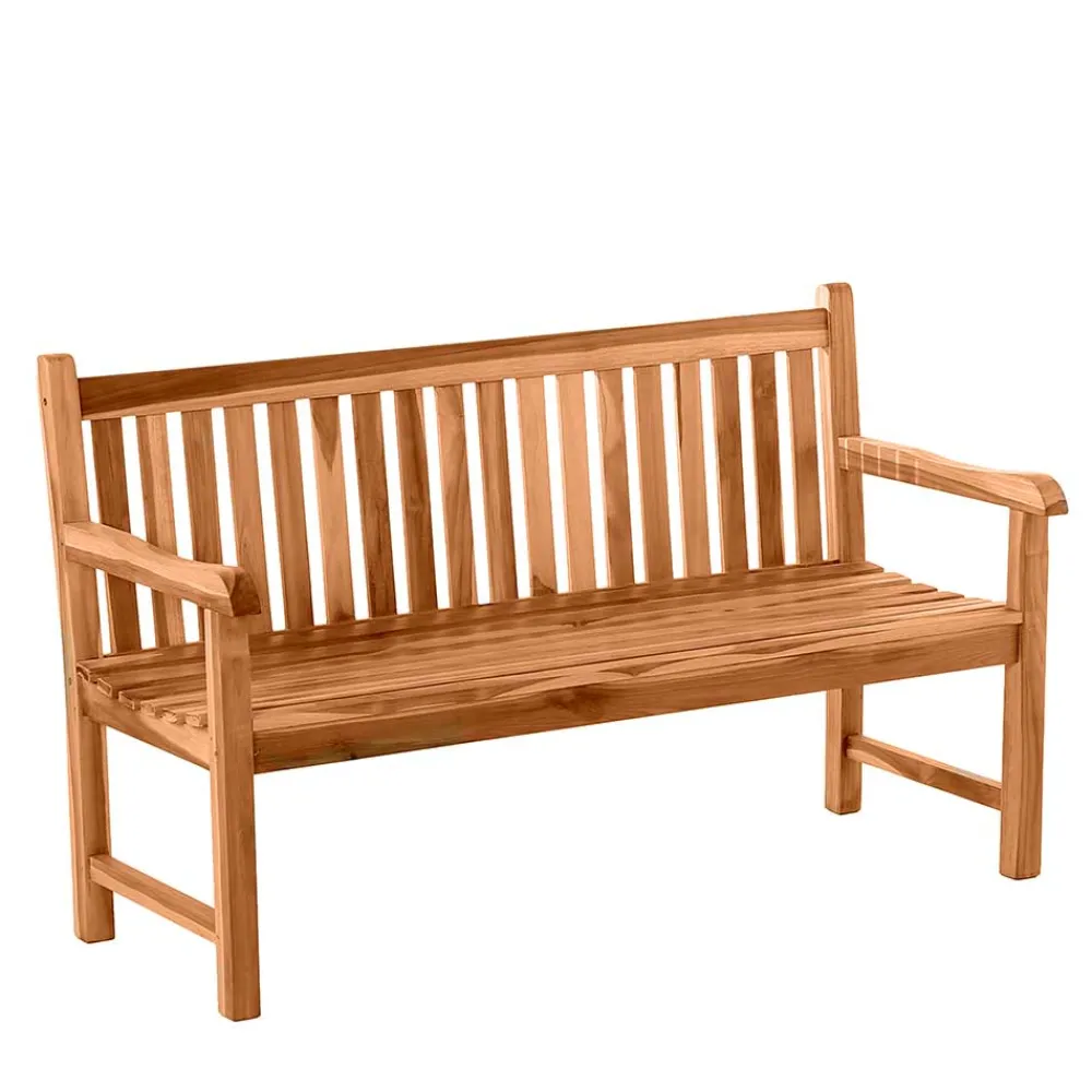 Wohnen Teakholz-Gartenmöbel|Gartenbänke*Klassische Holz Gartenbank mit Lehnen - Klahuma