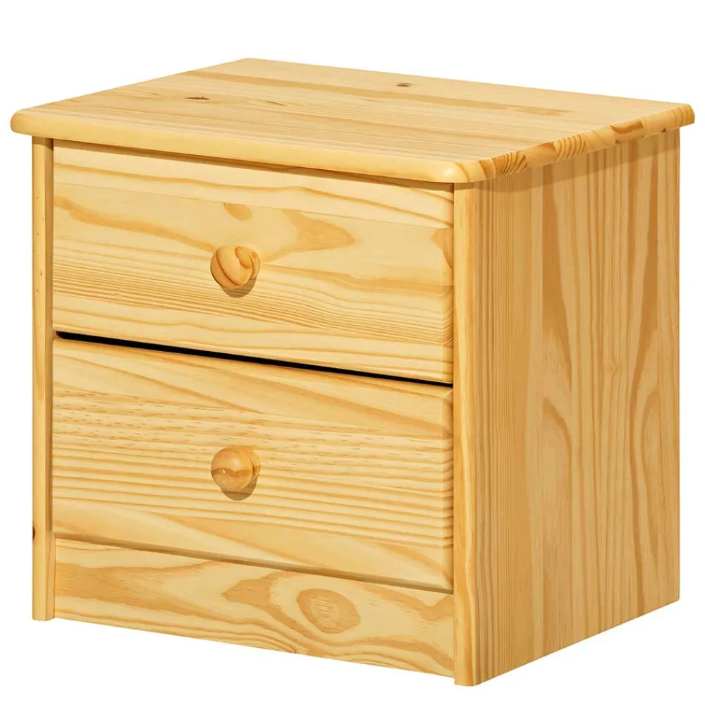 Wohnen Landhausmöbel|Kommoden*Klassische Holz Nachtkommode aus Kiefer - Kascanu